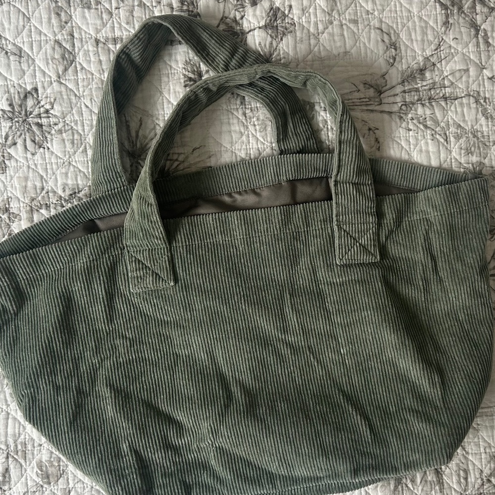 Urban Outfitters Green Corduroy tote bag